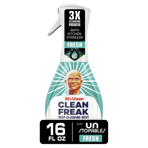 Mr. Clean Freak All Purpose Cleaner Spray, Multi-Surface Cleaning, Unstopables Scent - 16 Ounce