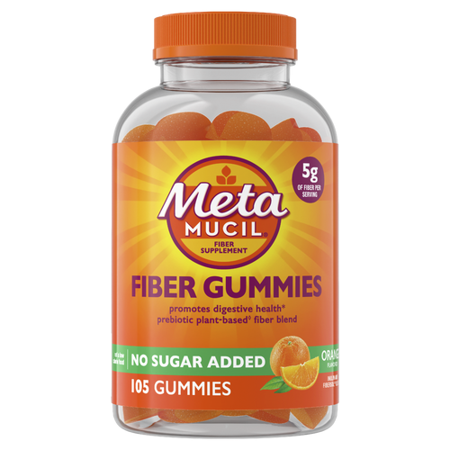 Metamucil Fiber Supplement Gummies, Orange Flavor - 105 Count