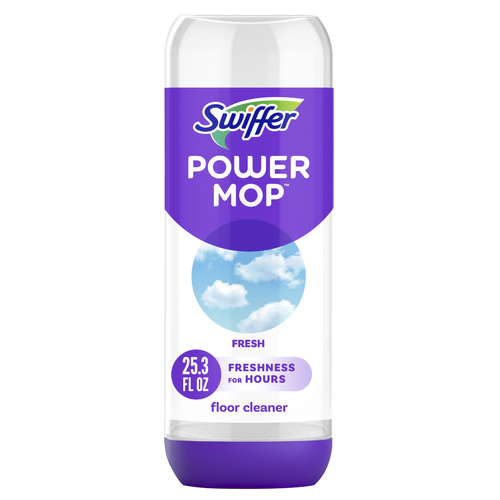 Swiffer Power Mop Refill Solution, Tile, Vinyl, Laminate, Wood, Floor Cleaner, Fresh - 25.3 Ounce