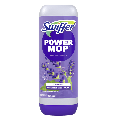 Swiffer Power Mop Refill Solution, Floor Cleaner, Lavender - 25.3 Fluid Ounce