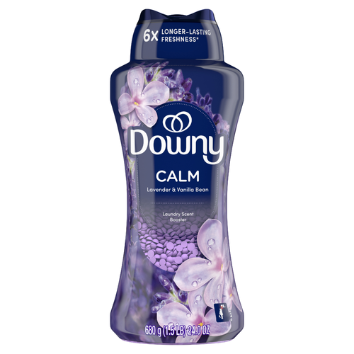 Downy Calm In-Wash Laundry Scent Booster Beads, Soothing Lavender And Vanilla Bean Long-Lasting Freshness - 24 Ounce