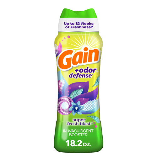 Gain Odor Defense In-Wash Scent Booster, Super Fresh Blast Scent, , 2 In 1 Freshness Plus Protection, Laundry Beads - 18.2 Ounce