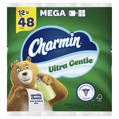 Charmin Mega Ultra Gentle Toilet Paper - 12 Count Image 1 of 2