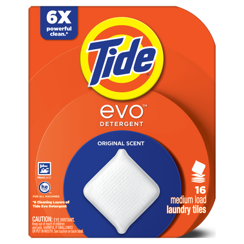 Tide evo Original Scent Laundry Detergent Tiles - 16 Count