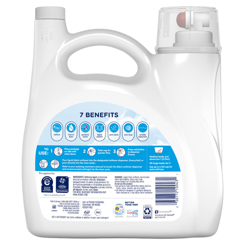 Downy Free & Gentle Liquid Fabric Softener, , 190 Loads, Hypoallergenic, Sensitive Skin Friendly Conditioner - 140 Ounce Image 1 of 2