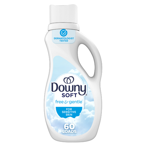 Downy Free & Gentle Liquid Fabric Softener, , 60 Loads, Hypoallergenic, Sensitive Skin Friendly Conditioner - 44 Ounce