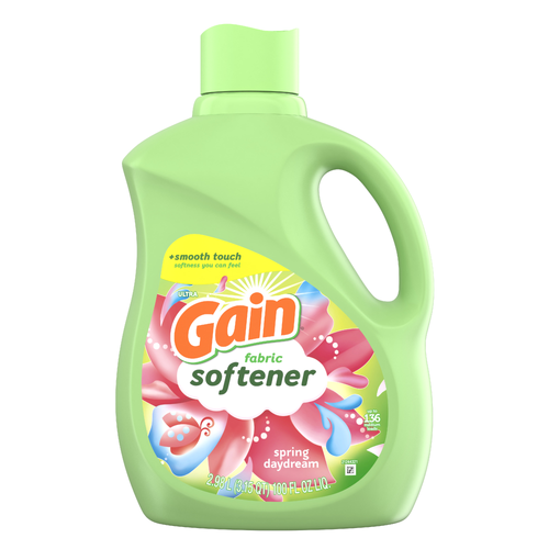 Gain Liquid Fabric Softener, Spring Daydream Scent, 136 Loads, Smooth Touch Softness You Can Feel - 100 Ounce