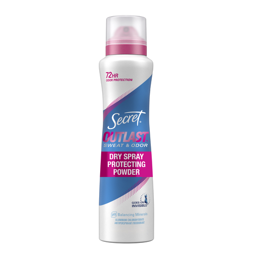 Secret Outlast Dry Spray Antiperspirant And Deodorant For Women, Protection Powder - 4.1 Ounce Image 1 of 2