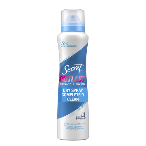 Secret Outlast Dry Spray Antiperspirant And Deodorant For Women, Completely Clean, Each - 4.1 Ounce Image 1 of 2