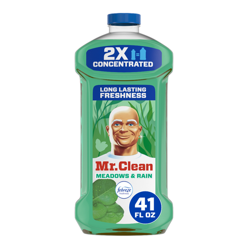 Mr. Clean All Purpose Cleaner, Floor Cleaner For Mopping, Cleaning Liquid, Meadows & Rain - 41 Ounce
