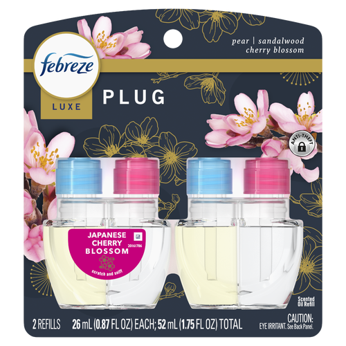 Febreze Plug In Air Freshener Scented Oil Refill Cherry Blossom - 1.75 Ounce