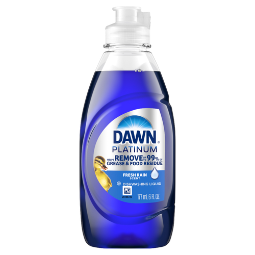 Dawn Platinum Liquid Dish Soap, Dishwashing Grease Removal, Fresh Rain - 6 Ounce