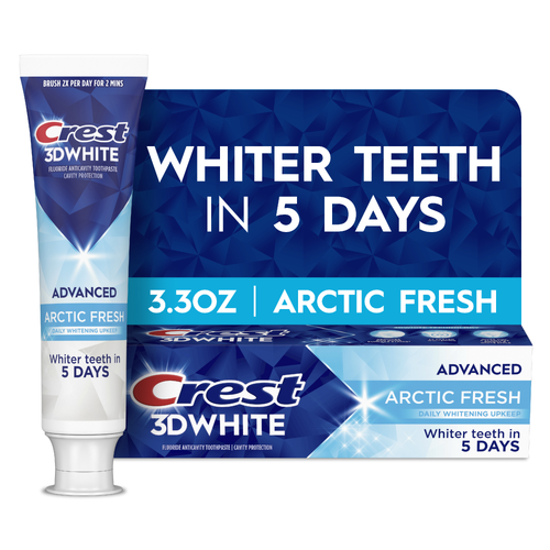 Crest 3DWhite Advanced Teeth Whitening Toothpaste, Arctic Fresh - 3.3 Ounce