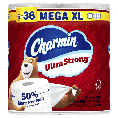 Charmin Mega XL Ultra Soft Toilet Paper - 6 Count