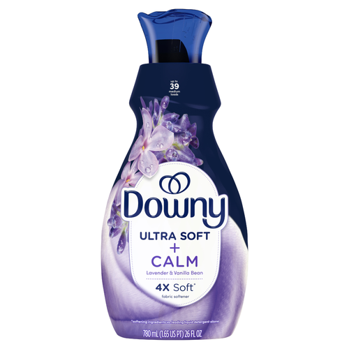 Downy Ultra Soft Fabric Softener Liquid, Calm, Lavender And Vanilla Bean, 39 Loads - 26 Ounce