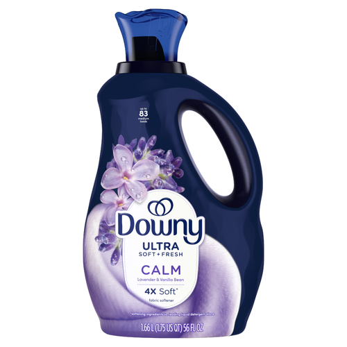 Downy Ultra Soft Plus Fresh Fabric Softener Liquid, Calm, Lavender And Vanilla Bean, 83 Loads, Laundry - 56 Ounce
