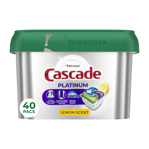 Cascade Lemon Platinum Dishwasher Detergent Pods - 40 Count