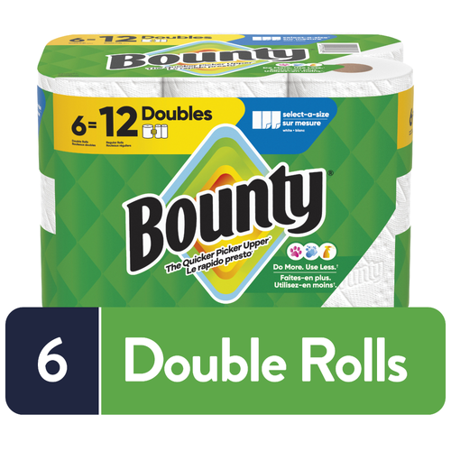 Bounty Select-A-Size White Paper Towels - 6 Count Image 1 of 2