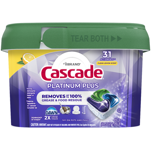 Cascade Platinum Plus Dishwasher Pods, Mountain Scent - 57 Count