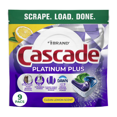 Cascade Platinum Plus Dishwasher Pods - 9 Count