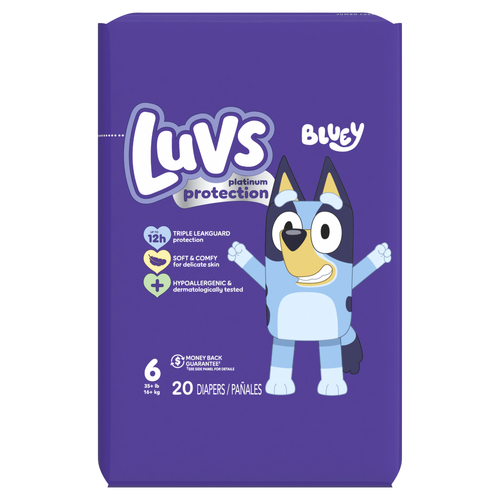 Luvs Platinum Protection Baby Diapers, Size 6 35+ Lbs - 20 Count