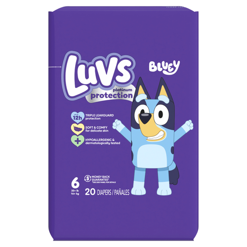 Luvs Platinum Protection Baby Diapers, Size 6 35+ Lbs - 20 Count