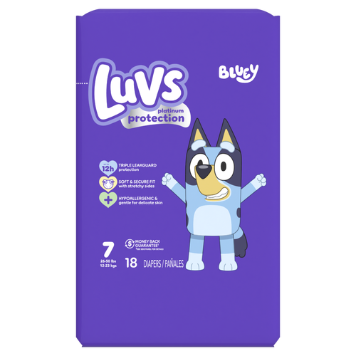 Luvs Platinum Protection Baby Diapers, Size 7 - 18 Count