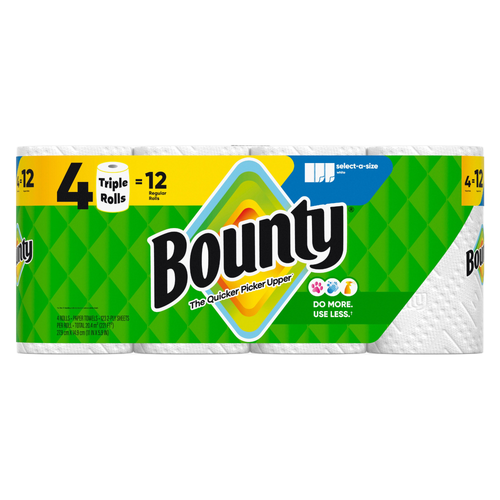 Bounty Select-A-Size White Paper Towels - 4 Count Image 1 of 2