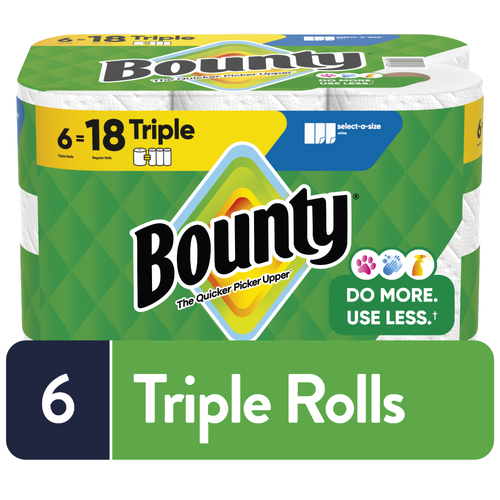 Bounty Select-A-Size White Paper Towels - 6 Count Image 1 of 2