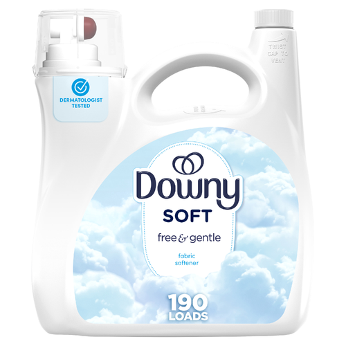 Downy Free & Gentle Liquid Fabric Softener, , 136 Loads, Hypoallergenic, Sensitive Skin Friendly Conditioner - 100 Ounce