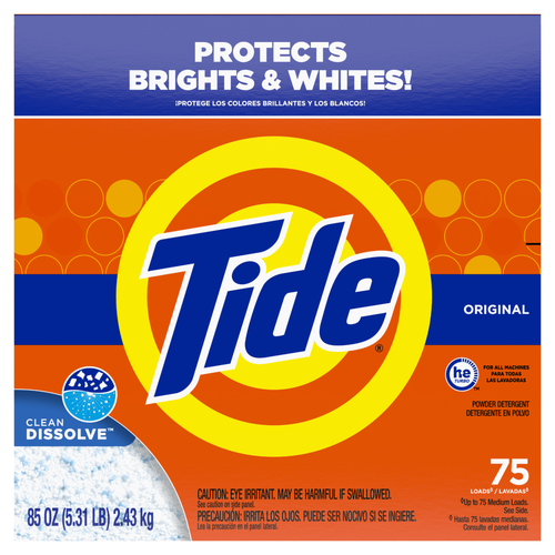 Tide Powder Laundry Detergent, Original Scent, 75 Loads - 85 Ounce