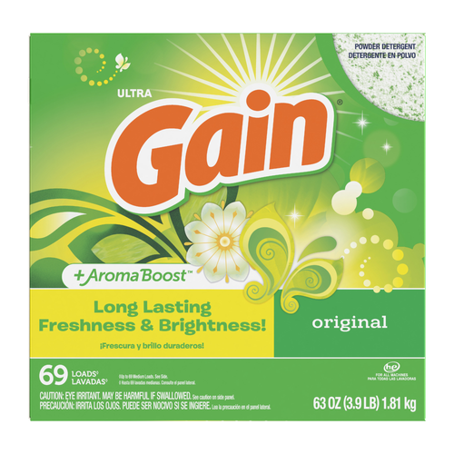 Gain Powder Laundry Detergent, Original Scent, 69 Loads - 63 Ounce