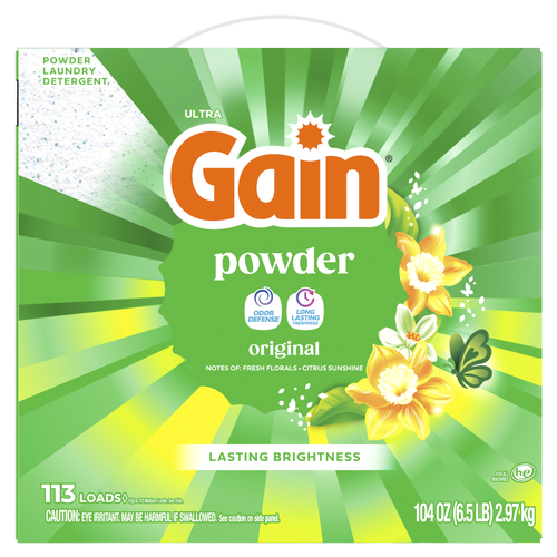 Gain Powder Laundry Detergent, Original, 113 Loads - 104 Ounce