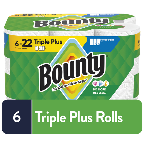 Bounty Select-A-Size White Paper Towels - 6 Count Image 1 of 2