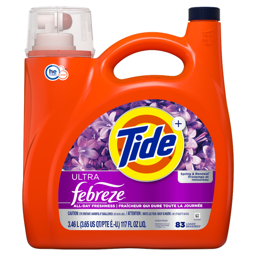 Tide Ultra Febreze Liquid, Spring And Renewal Scent, , 83 Lds - 58.5 Fluid Ounce - 2 Count