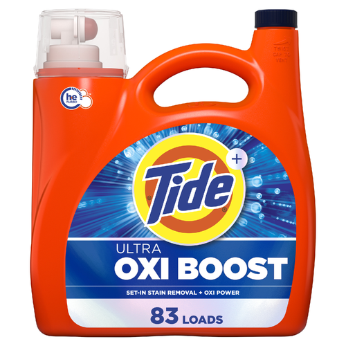 Tide Ultra Oxi Boost Liquid Laundry Detergent, , 83 Loads, Advanced Stain Remover, Detergent With Extra Power - 117 Ounce Image 1 of 2