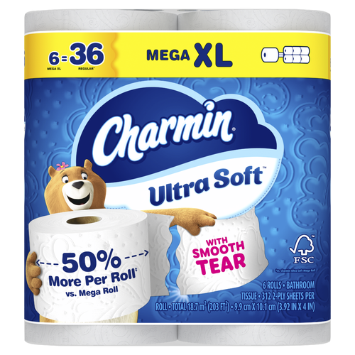 Charmin Ultra Soft Toilet Paper - 6 Count