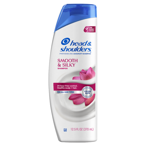 Head & Shoulders Smooth & Silky Dandruff Shampoo, Frizz Control - 12.5 Ounce