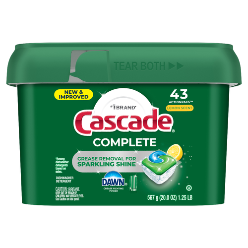 Cascade Complete Dishwasher Detergent Lemon - 78 Count Image 1 of 2