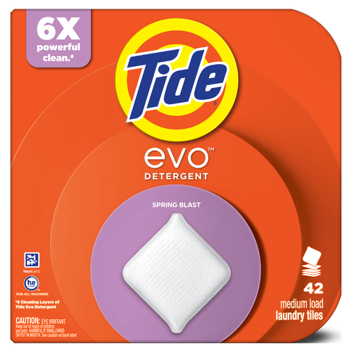 Tide evo Spring Blast Scent Laundry Detergent Tiles - 7.96 Pound
