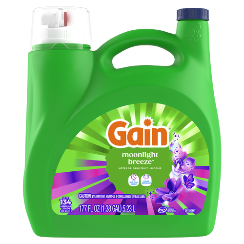 Gain Liquid Laundry Detergent, Moonlight Breeze Scent - 177 Ounce