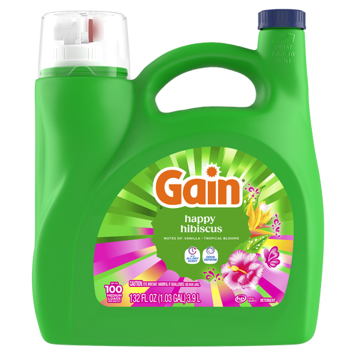 Gain Liquid Laundry Detergent, Happy Hibiscus Scent - 132 Ounce Image 1 of 2
