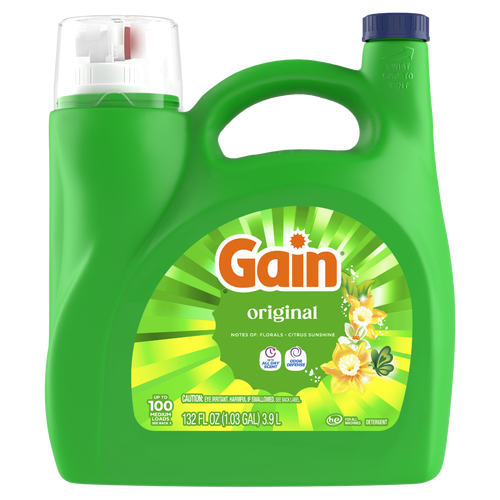 Gain Liquid Laundry Detergent, Original Scent, , 100 Loads - 132 Ounce