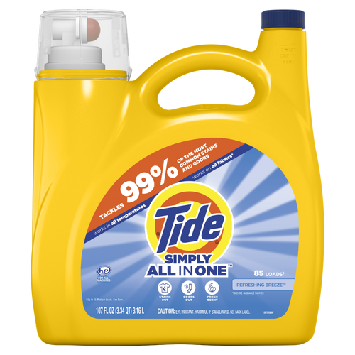 Tide Simply Liquid Laundry Detergent, Refreshing Breeze - 107 Ounce Image 1 of 2