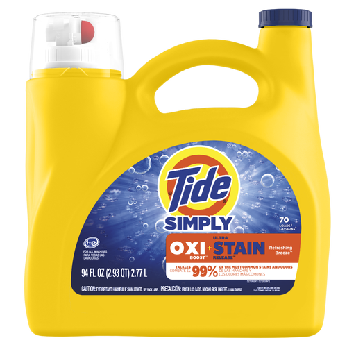 Tide Simply Oxi Boost + Ultra Stain Release, , 70 Loads - 94 Ounce Image 1 of 2