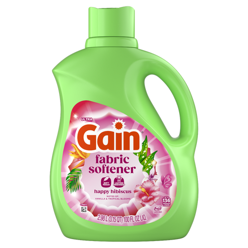 Gain , Liquid Laundry Fabric Softener, Happy Hibiscus Scent - 100 Ounce