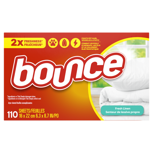 Bounce Dryer Sheets, , Fresh Linen Scent - 110 Count