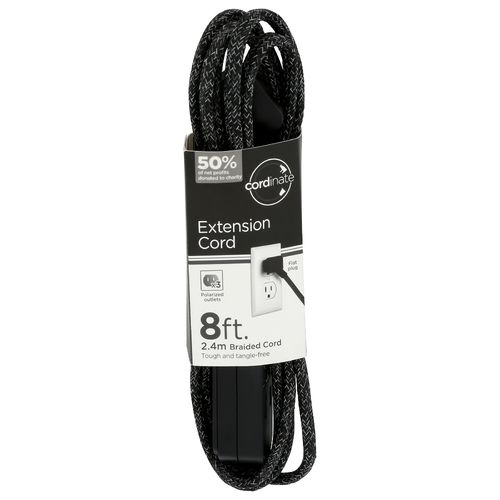 Cordinate Extension Cord, 8 Feet - 1 Each