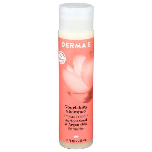 Derma-E Nourishing Shampoo Hydrate & Smooth Apricot Seed & Argan Oil - 10 Fluid Ounce - 1 Count