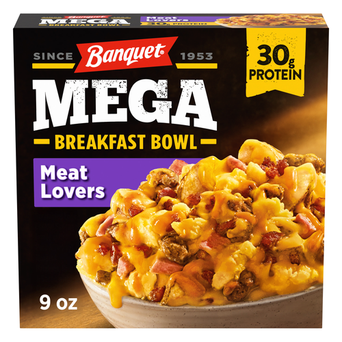 Banquet Mega Breakfast Bowl Meat Lovers, Frozen Meal - 9 Ounce Image 1 of 2